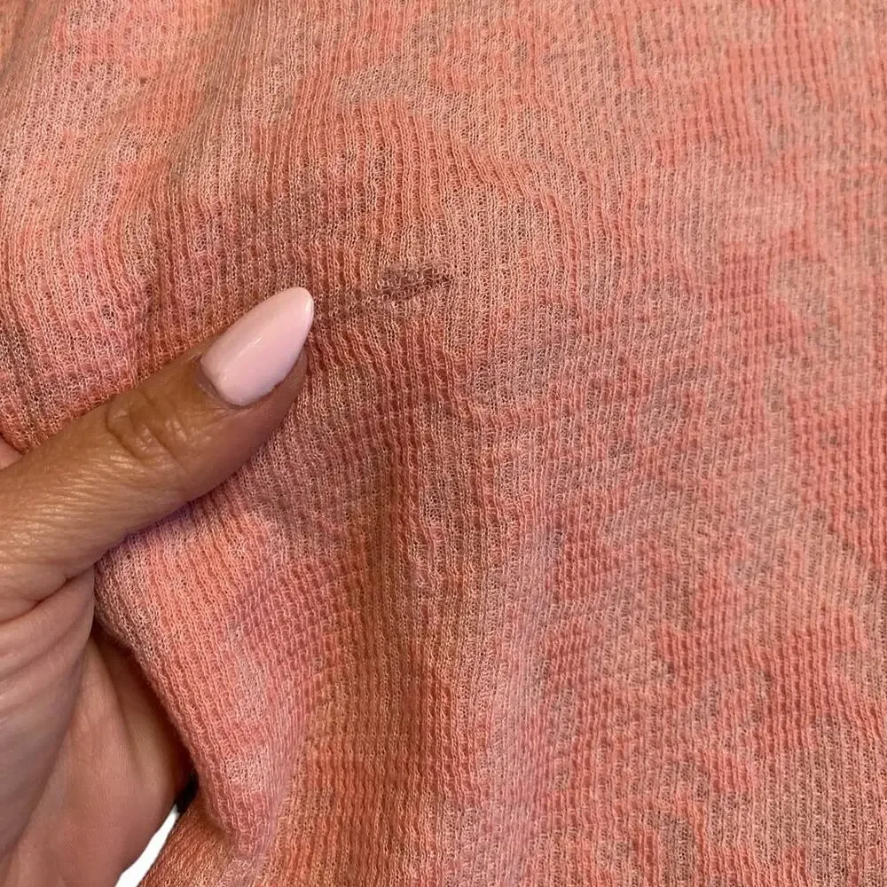 Free People You and I Baroque Turtleneck Top Baby Pink Small - Picture 4 of 5
